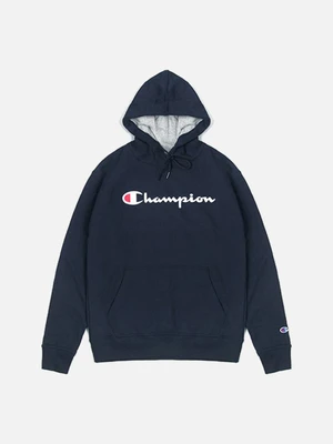 (GF89H) 파워블렌드 스크립트 프린트 후드티 NAVY