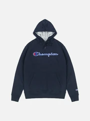 (GF89H) 파워블렌드 스크립트 자수 후드티 NAVY