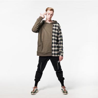 KHAKI DIVIDED PULLOVER HOODIE