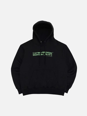AUTOGRAPH LOGO HOODIE-BLACK/GREEN