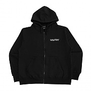 SMALL LOGO ZIP UP HOODIE-BLACK