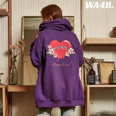 Love Sweet Heart Embo Zip-Up HOODI_Purple