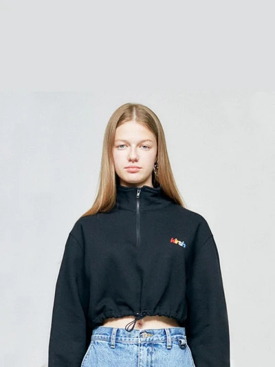 RAINBOW STRING ZIPUP T-SHIRT HA [BLACK]