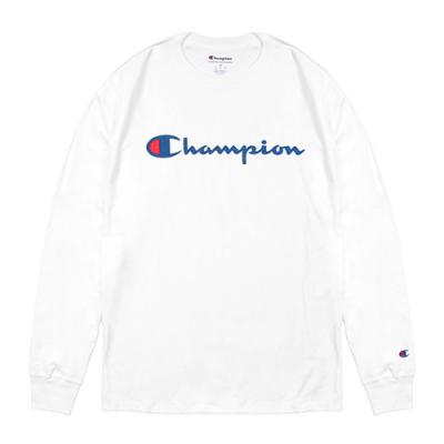 (GT78H) 가슴로고 스크립트 클래식 긴팔티 WHITE