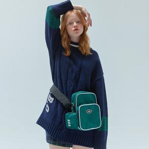 HALF NECK HEAVY KNIT-NAVY