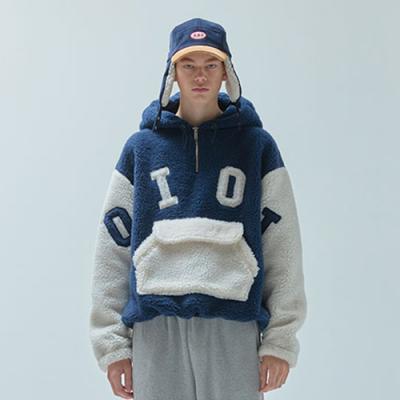 양털 BIG LOGO FAKE FUR ANORAK_navy