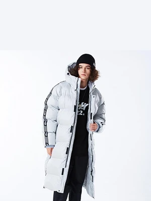 NSTK LINE BENCH PARKA SILVER