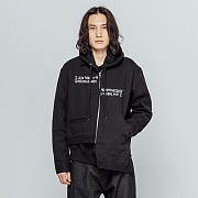 UNBALANCED WORK JACKET - BLACK