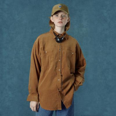 Corduroy shirt-brown