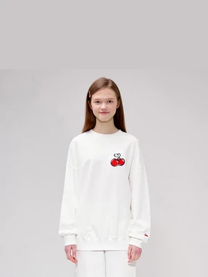 HEART CHERRY SWEATSHIRT IS [WHITE]