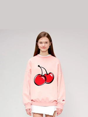 BIG CHERRY SWEATSHIRT IS [PINK]
