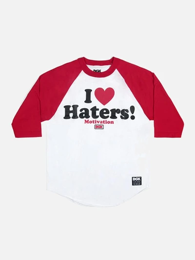 [DGK] HATERS TEE-RED/WHITE