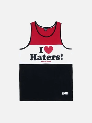 [DGK] I LOVE HATERS TANK-RED/WHT/BLK