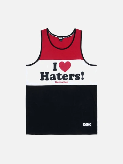 [DGK] I LOVE HATERS TANK-RED/WHT/BLK