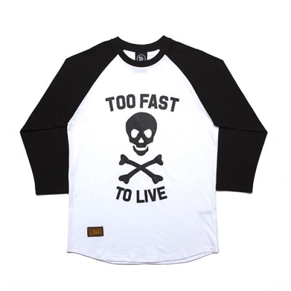 TOO FAST RAGLAN-WHITE