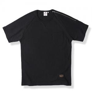 LOMORT RAGLAN TAPE ZIP TEE-BLACK