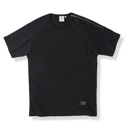 LOMORT RAGLAN TAPE ZIP TEE-BLACK