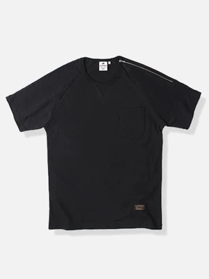 LOMORT RAGLAN TAPE ZIP TEE-BLACK