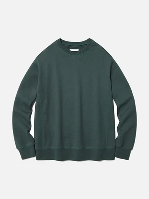 [ISVT21] DYED COLOR CREWNECK IS [OLIVE]