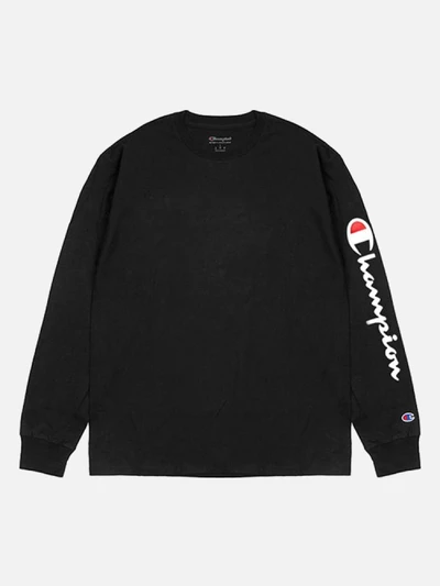 (GT78H) 팔로고 스크립트 클래식 긴팔티 BLACK
