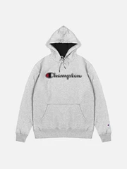 (GF89H) 파워블렌드 스크립트 자수 후드티 OXFORD GREY