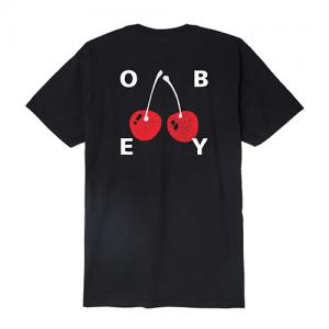 (163081895) OBEY CHERRIES 2 TEE-BLK