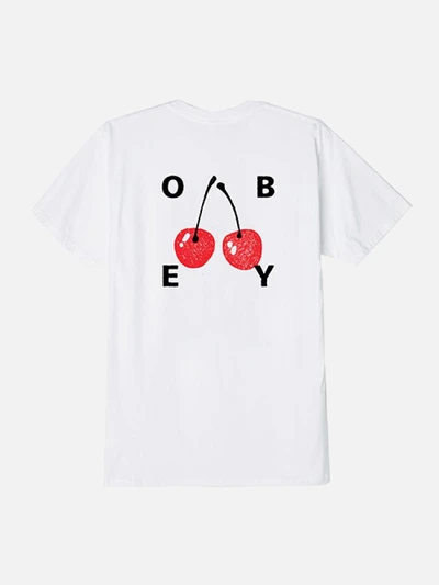 (163081895) OBEY CHERRIES 2 TEE-WHT