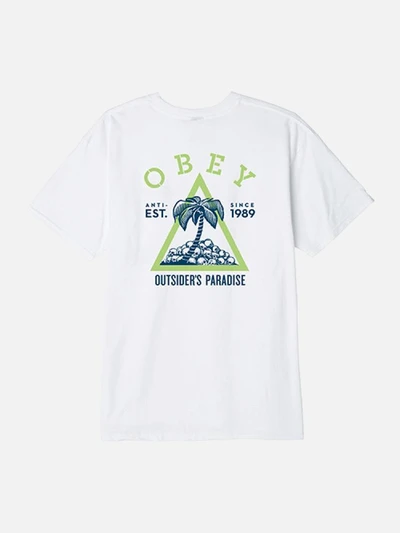 (163081923) OBEY OUTSIDER'S PARADISE TEE-WHT