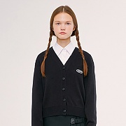 KNIT SLIM CARDIGAN IS [BLACK]