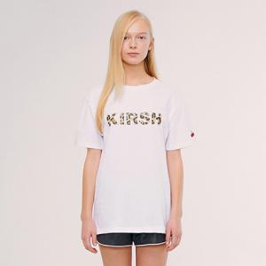 KIRSH LEOPARD LOGO T-SHIRT IS [WHITE]