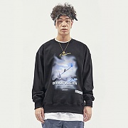 OBSERVATION SWEAT TOP BLACK