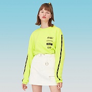 TAPING LONG SLEEVE T-SHIRTS-LIME
