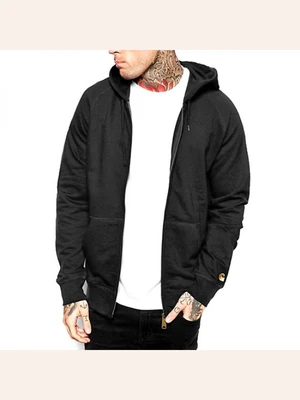 (I026385) HOODED CHASE JACKET-BLACK/GOLD
