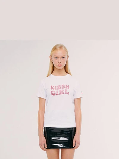 KIRSH GIRL GLITTER TEE IS [WHITE]