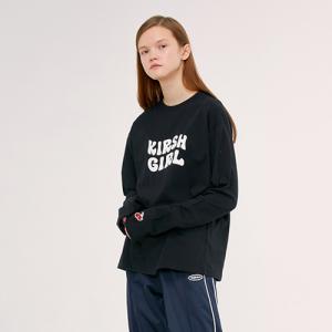 KIRSH GIRL LOGO TEE IS (긴팔) [BLACK]