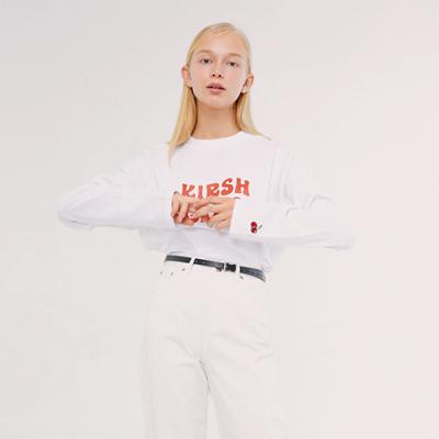 KIRSH GIRL LOGO TEE IS (긴팔) [WHITE]