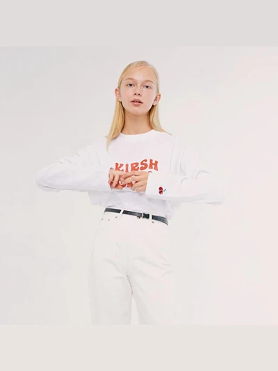 KIRSH GIRL LOGO TEE IS (긴팔) [WHITE]