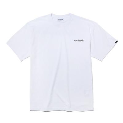 (ST02) M/G SMALL SIGN LOGO T-SHIRTS -WHITE