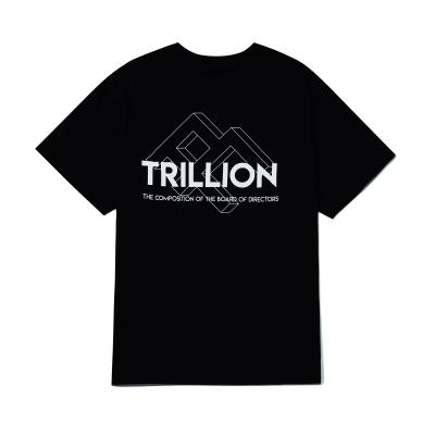 트릴리온 스퀘어 로고 오버핏 반팔 티셔츠 BLACK - IN8STS010