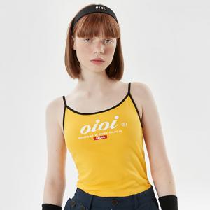 SERIF LOGO SLEEVELESS T-SHIRTS-YELLOW
