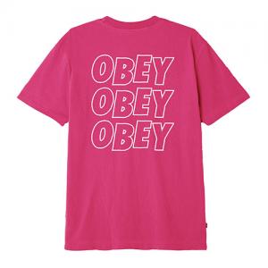 (166721489) OBEY JUMBLE LO - FI TEE-DUSTY PINK