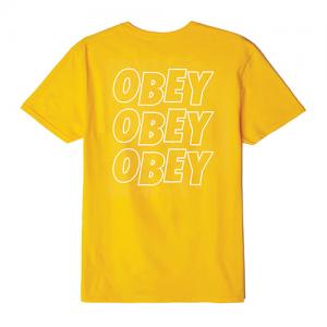 (166721489) OBEY JUMBLE LO - FI TEE-DUSTY YEL