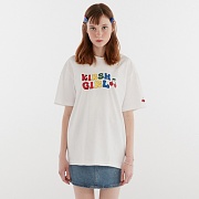 KIRSH GIRL RAINBOW T-SHIRT IH [WHITE]