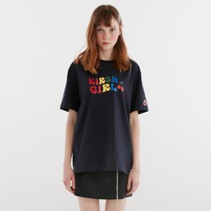 KIRSH GIRL RAINBOW T-SHIRT IH [NAVY]
