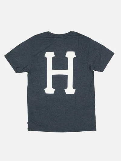 CLASSIC H POCKET TEE-NAVY HEATHER