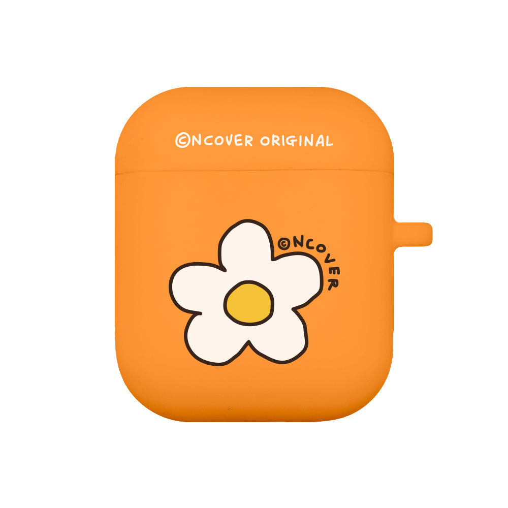 Flower point-orange(airpods jelly case)