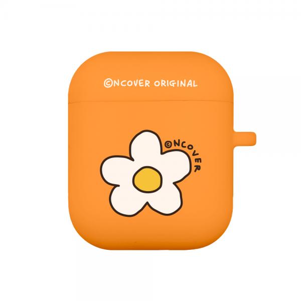 Flower point-orange(airpods jelly case)