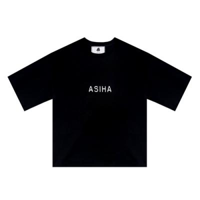 {L} [S/S] AsiHa Taegeuk Banding 1/2 T-shirts Black