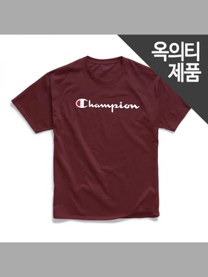 (GT23H) 스크립트 그래픽 반팔티 MAROON