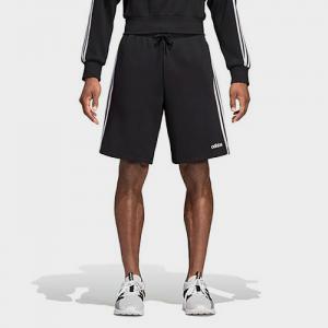 (DQ3071) ESSENTIALS 3-STRIPES FLEECE SHORTS-BLACK
